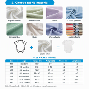 Vêtements en gros pour bébés : Body en coton à manches longues, personnalisable avec logo, unisexe, imprimé, pour nouveau-nés de 0 à 24 mois, OEM ODM - Product Image 4