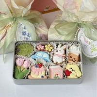 Boîte Cadeau de Biscuits au Beurre Saveur Fruits et Légumes Sucrés Énergie Quotidienne Printanière pour le Festival du Printemps