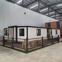 Maison préfabriquée extensible personnalisée de 20 pieds ou 40 pieds avec cuisine, en acier léger, maison de luxe portable, casa portable
