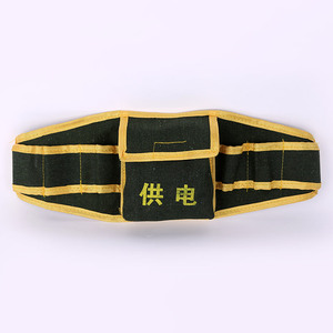 Canvas Waist Bag Multi Function Tool Belt <b>Adjustable</b> <b>Strap</b> 5-9 Pockets Flip Design For Construction Repair Use - Product Image 1