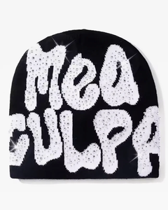 Alta calidad personalizado Reversible <span class=keywords><strong>Bini</strong></span> All Over Print Bennie Cap Hat niños invierno satén forrado gorros de punto Unisex para hombres - Product Image 3