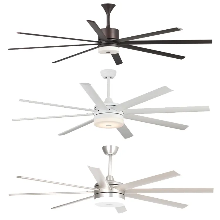 70 Inch Big Strong Metal Blades Fan High Speed Industry Remote Control Large Ceiling Fan Light