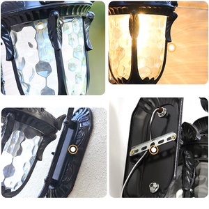 โคมไฟติดผนังภายนอกแบบดั้งเดิม LED อลูมิเนียมอัลลอยด์ กันน้ำ แสงวอร์มไวท์ 3500K มุมลำแสง 20 องศา สำหรับใช้ในสวน กระจกนิรภัย - Product Image 6