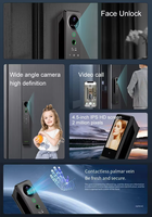 Aurelysse 2026 Serrure Intelligente à Déverrouillage par Veine Palmaire, Reconnaissance Faciale 3D, Interphone Vidéo, Haute Sécurité, Bois, WiFi, OEM ODM Usine