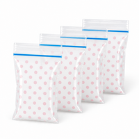 Sacs mini-zippés en LDPE à pois transparents refermables pour échantillons cosmétiques, sachets de voyage, articles de toilette, approvisionnement en gros