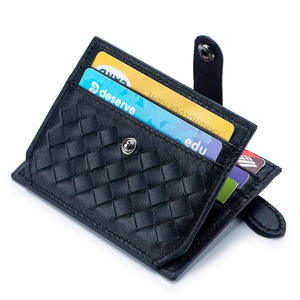 กระเป๋าสตางค์ใส่บัตร AndoBag สำหรับผู้ชายและผู้หญิง แฟชั่นหนังแกะถัก กระเป๋าใส่เหรียญบาง พร้อมที่หนีบเงิน รุ่น 8811 - Product Image 6