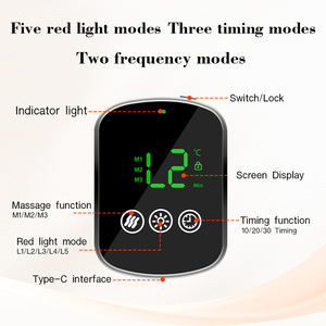 Không dây sạc 5000mAh hồng ngoại LED liệu pháp ánh sáng đỏ vành đai bọc để giảm đau - Product Image 4