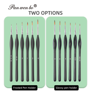 Panwenbo Ensemble de pinceaux de <span class=keywords><strong>peinture</strong></span> miniatures 6pcs pinceaux de détails fins avec poils en nylon Ensemble de pinceaux de <span class=keywords><strong>peinture</strong></span> de qualité supérieure - Product Image 2