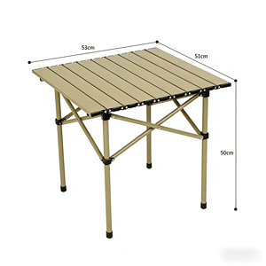 Tavolo Pieghevole Quadrato in Acciaio al Carbonio Resistente, Scrivania Portatile per Picnic all'Aperto, Giardino, Patio e Campeggio - Product Image 6