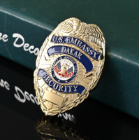 Badge professionnel en métal avec étoile de réussite imprimée en UV et motif de fruits moulé pour souvenirs académiques