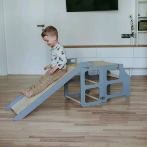 Escalera de escalada de madera para niños, Tobogán para interior, gimnasio, actividades, parque infantil, escalada, marcos, torre de aprendizaje - Product Image 1