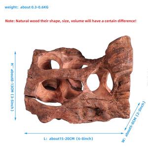 Véritable ornement de paysage en bois mort animal de compagnie naturel violet teck matériel d'escalade carré animal de compagnie violet teck pièce d'escalade - Product Image 3