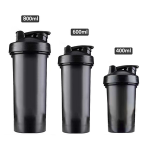 Wholesale Custom Logo 400ml 600 Workout Gym Sport Plastic Protein <strong>Shaker</strong> Bottle Shake Cup Water BPA Free Sample - Product Image 4
