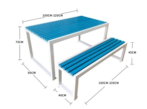 Thiết Kế Hiện Đại Công Viên Bằng Gỗ Ngoài Trời Dã Ngoại Bảng Băng Ghế Dự Bị Đồ Nội Thất Sân Vườn Ngoài Trời Bàn Ăn - Product Image 2