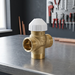 Vanne de régulation filetée à trois voies Watts DC 24V/230V, corps OEM KVS 4.5 PN16, pression, garantie 2 ans pour applications HVAC et eau - Product Image 3