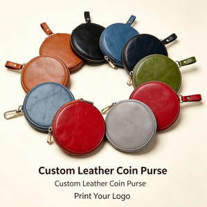 Portafoglio di Lusso in Vera Pelle Personalizzato per Uomo e <span class=keywords><strong>Donna</strong></span>, Porta Carte di Alta Qualità con Cerniera, Portatile, Confezione Regalo Personalizzata - Product Image 1