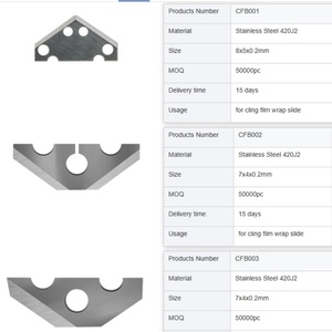 Custom Various Food Cling Film <b>Plastic</b> Wrap <b>Slide</b> Cutter Blade for Film Wrapper - Product Image 3