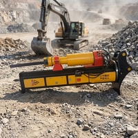 Fendeuse de roche hydraulique polyvalente HXGH-300/500 avec moteur-pompe pour excavatrices de 26 à 65 tonnes, pour utilisation en carrière et dans l'exploitation minière