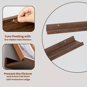 Étagère murale en bois flottante pour salon, étagère de rangement pour livres, présentoir à 3 niveaux, organisation bien rangée - Product Image 4