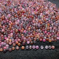 Pierre de spinelle de couleur naturelle prix de gros colliers de pierres précieuses rondes en vrac bijoux de mode