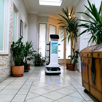 Robot de service alimentaire multilingue MiCity, robot de livraison de sushis, charge utile de 40 kg, navigation laser, robot serveur de restaurant