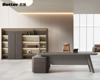 Muebles de Oficina, Escritorio Ejecutivo, Simple, Moderno y Elegante, Escritorio Administrativo en Forma de L para Gerente General