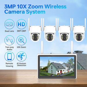 Kit NVR inalámbrico <span class=keywords><strong>de</strong></span> 4 canales, 4 Uds., PTZ, lente Dual, cámara <span class=keywords><strong>de</strong></span> 3MP, Zoom 10X, pantalla LCD <span class=keywords><strong>de</strong></span> 10,1 pulgadas, gran oferta, cámara CCTV, <span class=keywords><strong>sistema</strong></span> <span class=keywords><strong>de</strong></span> seguridad <span class=keywords><strong>para</strong></span> el hogar - Product Image 2