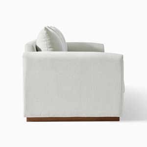 Canapé modulaire 3 pièces en tissu rembourré de duvet, style moderne, <span class=keywords><strong>blanc</strong></span>, avec housse en lin doux et durable, 1 ensemble - Product Image 5