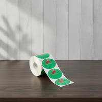 Rouleau d'étiquettes en vinyle recyclable à séchage rapide et haute adhérence, imperméable, motif grenade, pour l'emballage de fruits frais en supermarché avec design