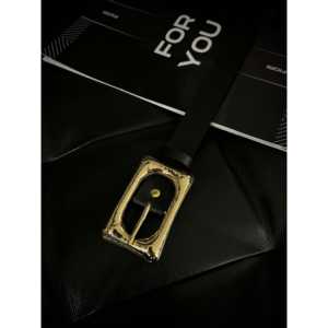 Cinturón Rectangular para Mujer Fiori con Hebilla Dorada, Estilo Casual, Hebilla de Aleación con Marco Cuadrado, Poliéster - Product Image 2