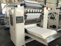 Machine de fabrication de mouchoirs en papier pliés en V, vente en gros d'usine, avec moteur à engrenages PLC