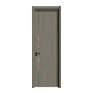 Porte en bois intérieure au design moderne et minimaliste durable, porte en bois de cristal de carbone - Product Image 2