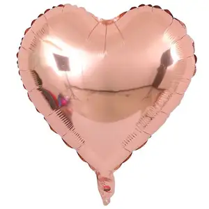 Custom 18 Inch Love Peach Heart Solid Color Balloon Wedding Birthday Party Decoration Aluminum Film Balloon OEM