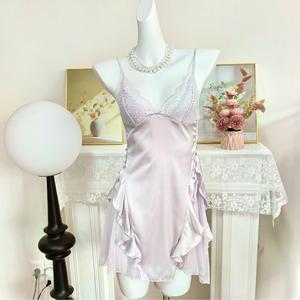 ชุดชั้นในเซ็กซี่สำหรับผู้หญิงชุดนอนปักลายลูกไม้โปร่งใส - Product Image 2