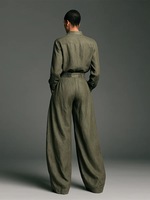 Ensemble deux pièces pour femmes Youhe American : chemise et pantalon, cardigan à manches longues, ample, tendance, unisexe