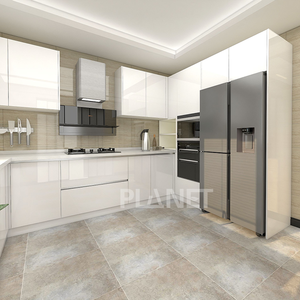 Kabinet dapur melamin putih kabinet dapur kecil Modern untuk dapur kecil - Product Image 2