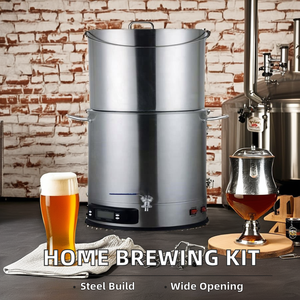Equipo de elaboración de cerveza casera 25L/30L/35L/45L/60L Caldera de cerveza de acero inoxidable para fermentación de vino con componentes de núcleo PLC - Product Image 5