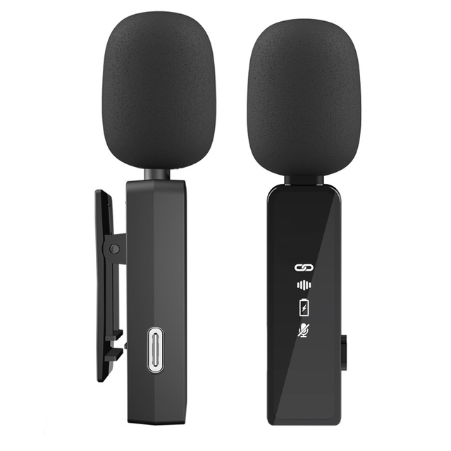 New 3 in 1 Wireless Portable Stereo Lavalier Microphone for Live Interview Outdoor Mini Noise Cancelling Lavalier Microphone