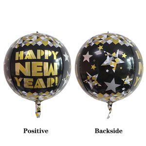 Grande Set Decorativo per <span class=keywords><strong>Capodanno</strong></span> 2027, Luci al Neon, Striscione Happy New Year, Palloncini in Foil <span class=keywords><strong>a</strong></span> Stella 4D Arcobaleno, Oro e Nero per Feste Disco - Product Image 6