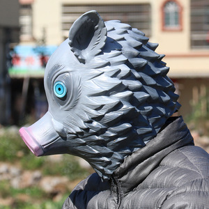 Máscara de cerdo Hiranosugi de látex, talla única, accesorio para cosplay y fiestas - Product Image 3