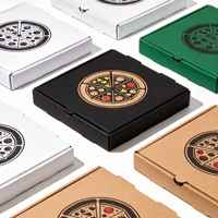 Échantillon gratuit, vente en gros, impression de logo personnalisé, boîte en carton ondulé blanc pour l'emballage de pizzas