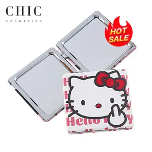 Hot Product Mini Beauty Makeup Mirror Helloed Kitty Exquisite Portable MakeUp Mirror Elegance Fashion Gift For Women