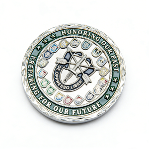 Pièces de monnaie commémoratives en métal de haute qualité, fabriquées en usine, avec double placage 3D et bords découpés, design personnalisé, pièces de monnaie commémoratives en or et en argent - Product Image 5