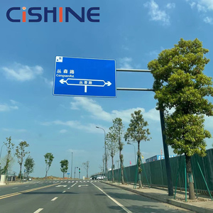 Cishine Customizable Outdoor Aluminum Traffic Safety Signs Red Blue White Black <strong>Triangle</strong> Rectangle <strong>Sign</strong> Boards for Roadway Use - Product Image 2