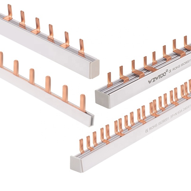 1P2P3P4P MCB Copper Busbar Needle-shaped Copper Busbar End Connection Busbar Electrical Connections Electrical Accessories