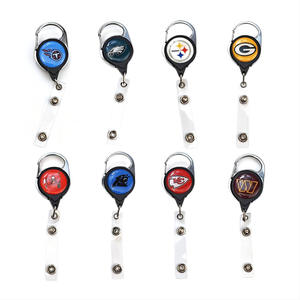 Penjepit ID Retractable Tim NFL dari Zinc-alloy 32, Anti-Hilang dengan Lapisan Epoxy, Mudah Ditarik - Product Image 3