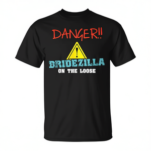 T-shirt promotionnel Danger Bridezilla On The Loose - Product Image 2