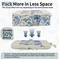 Ensemble de 4 cubes de rangement pliables légers pour valise, unisexe, en polyester, avec fermeture éclair