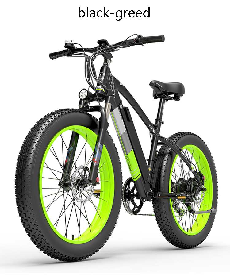 LANKELEISI XC4000 1000w electric bicycle fat tire bike 48v 17.5ah lithium battery ebike 26 inch electric mountain bike