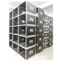 Rack de transport en aluminium 8U/10U/12U/16U avec roues, tiroir de rangement pour mixeur audio et amplificateur, avec porte en bois/transparente